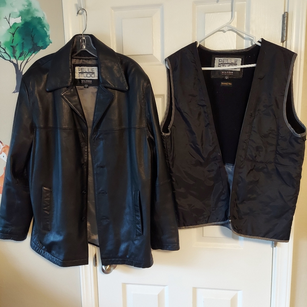 Mens Pelle Studio Leather Jacket and Liner